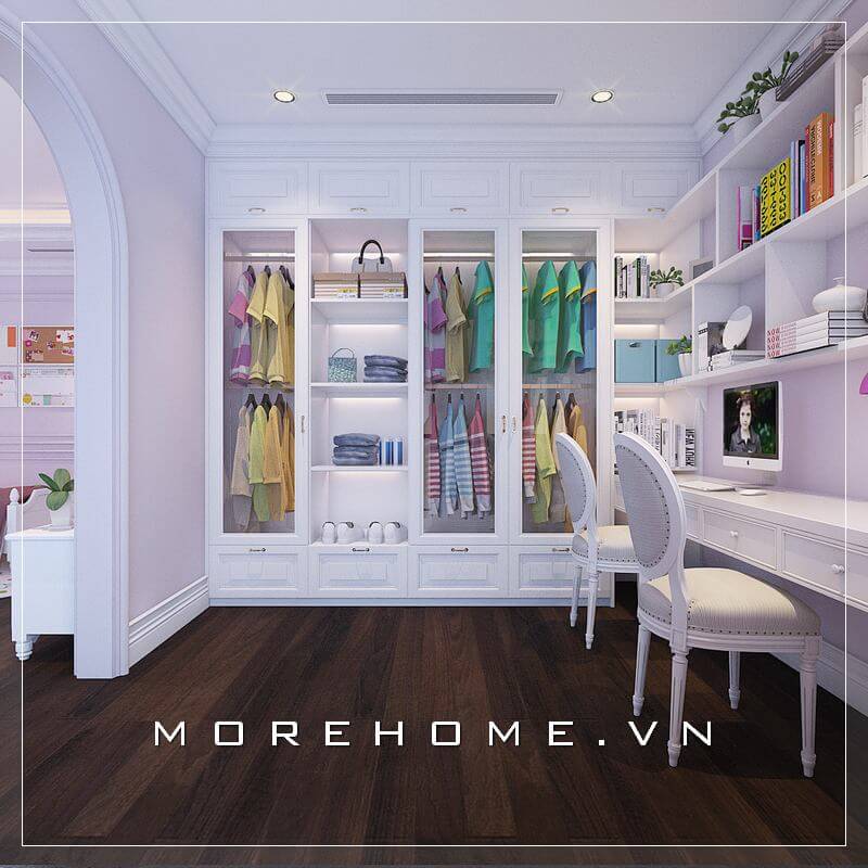 Tủ quần áo màu trắng